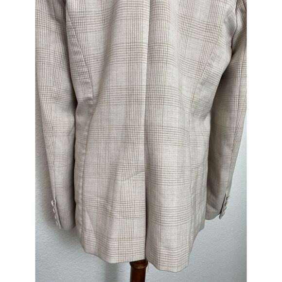House of Harlow 1960 Jacket Blazer Double Breast Plaid Stretch - Picture 8 of 11